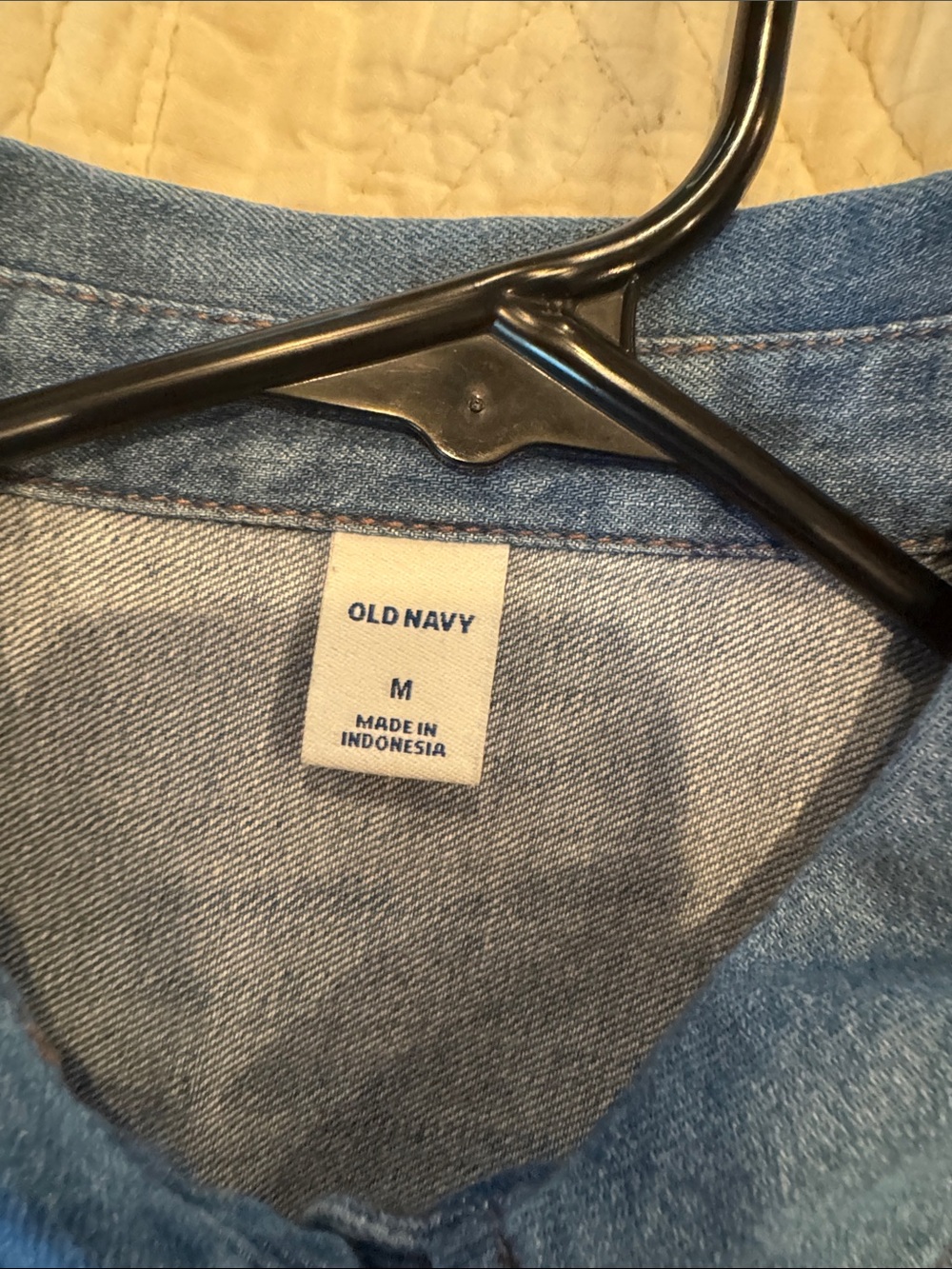 Old Navy Denim Button-Down Midi Shirt Dress in Blue - Picture 5 of 9
